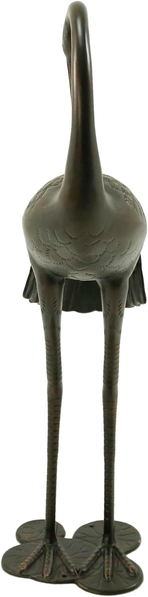 Polibi Sunny Outdoor 39" Crane Garden Statue, Cast Aluminum Bird Sculpture, Rustproof Metal Yard Art Decor, Shiny Copper Finish, No Assembly Patio Lawn Outdoor Decor