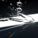 Teardrop Crystals Garland 12 Strands, 38mm/55mm Hanging Chandelier Crystals Beads Chain for Decoration Clear GOLDENHAITAI