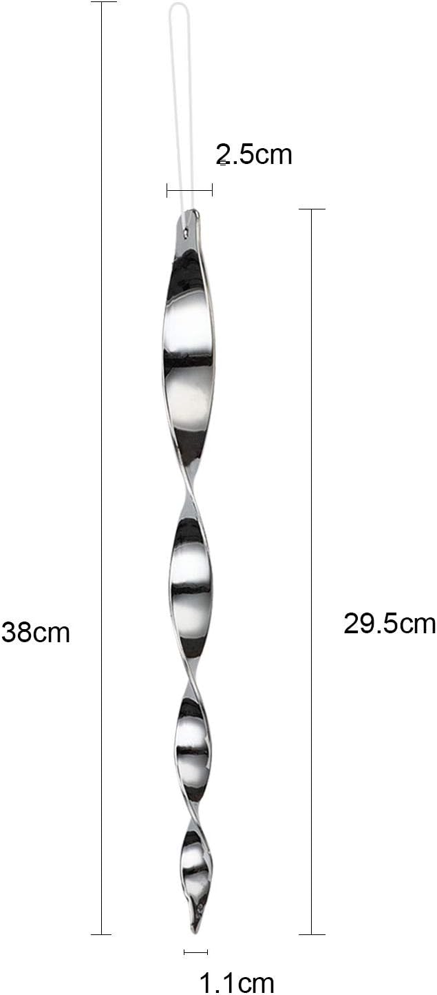 Besmon Woodpecker Bird Scare Devices，Reflective Scare Rods Control Device to Keep Birds Away from Patio Pool（Christmas Reflective Strip Hanging Home as Decoration） (6PCS)
