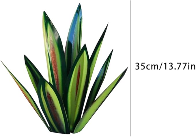 Tequila Rustic Sculpture,Rustic Hand Painted Metal Agave Plant,DIY Metal Plant Garden Yard Sculpture, Green Tequila Rustic Sculpture Metal Agave Plant Iron Art Agave Sculpture Statue
