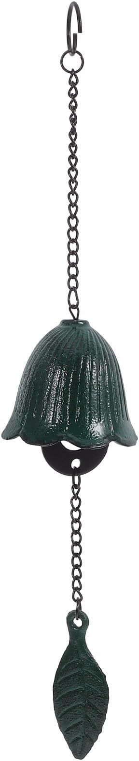 DOITOOL Retro Temple Wind Chime Pendant 12.2 Inch Iron Hanging Bell for Outdoor Garden Patio Balcony Decor with Melodious Sound