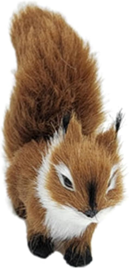 Mipcase Simulation Squirrel Garden Decor 4.72X3.14X1.18In Outdoor Lawn Statue Realistic Resin Ornament for Patio Yard Landscape Decoration