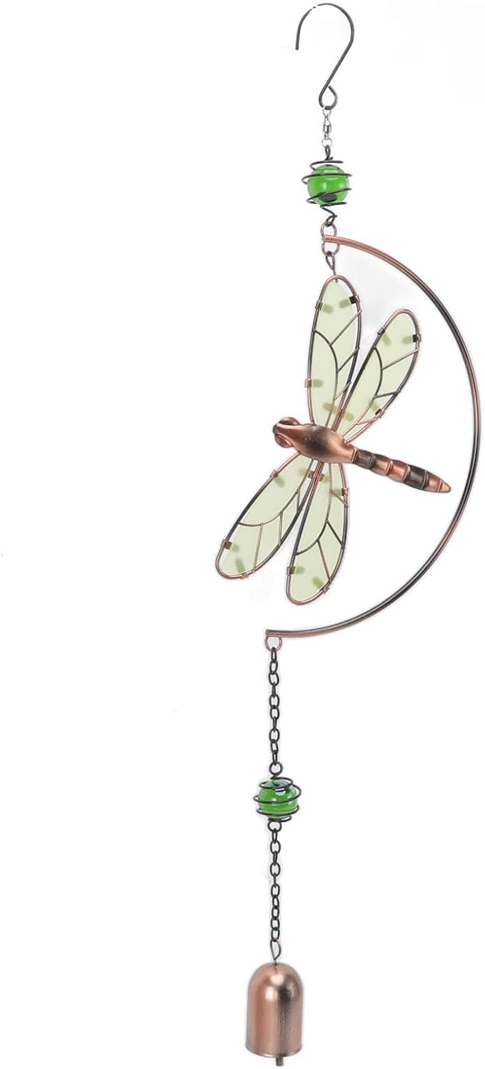 Dragonfly Wind Chimes Garden Gifts, Window Hanging Ornaments, Outside Wind Chimes Dragonfly Ornaments with , Garden Suncatchers Home Decoration for Balcony, Yard, Patio