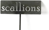 Classic Metal Garden Markers 19 Inches Tall (scallions, Raw, Unfinished Steel (will rust with time))