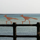 CREATCABIN 2Pcs Rusty Birds Fence Decoration Outdoor Metal Birds Decor for Yard Art Metal Craft Statue Ornaments Iron Sculptures Stakes Rustic Garden Decor for Farmhouse Yard Wall