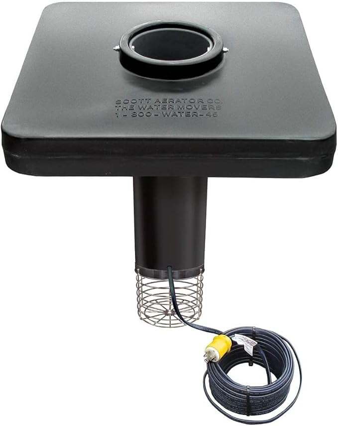 Scott Aerator DA-20 Display Pond Aerator – 3/4 Horse Power 230V 200ft Cord | Aerating Pond Fountain for up to 1 Acre Ponds | Pond Aerator Pump for Small Ponds | Pond Aeration System | Made in USA