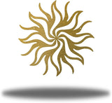 Riverside Designs Tribal Sun Metal Wall Art Steel Decor (Gold, 30" L x 30" W)