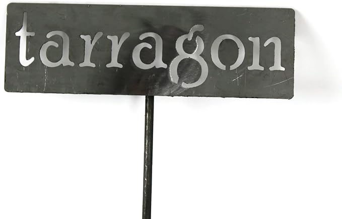 Classic Metal Garden Markers 19 Inches Tall (tarragon, Raw, Unfinished Steel (will rust with time))