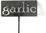 Classic Metal Garden Markers 19 Inches Tall (garlic, Raw, Unfinished Steel (will rust with time))