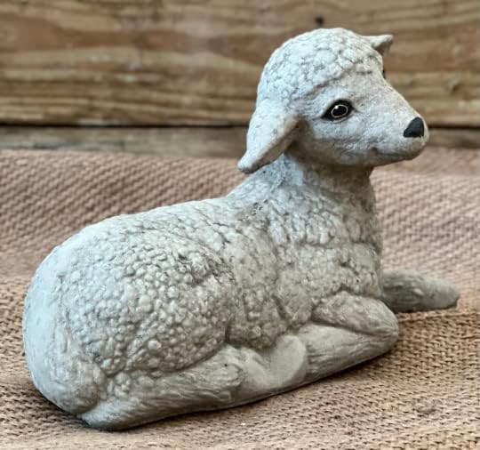 Realistic Lamb Handmade Religious Statue Outdoor Sculpture Garden Ornament Sheep Concrete Figure