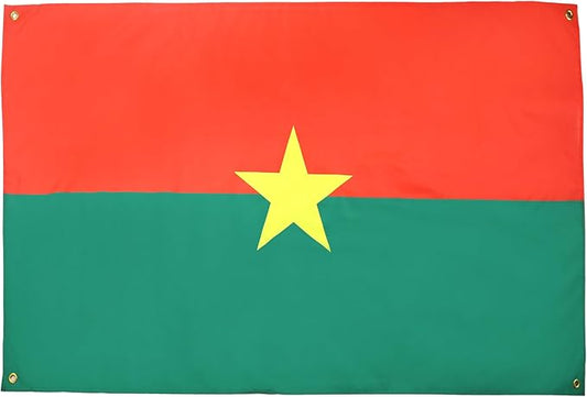 AZ FLAG Burkina Faso Flag 150 x 90 cm with 4 Eyelets Burkinabais Flag for Balcony or Wall