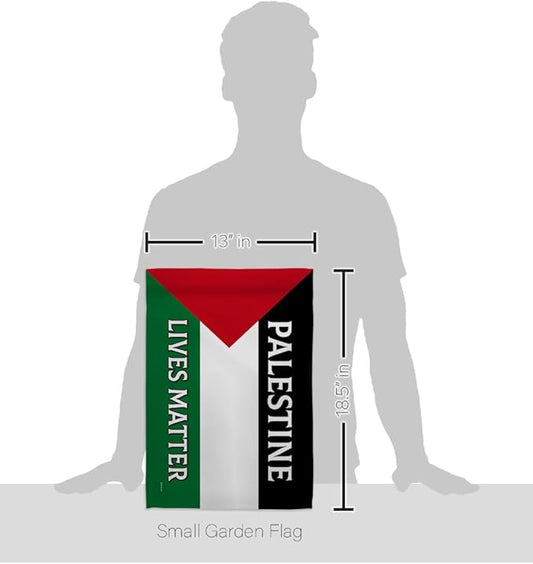 Palestine Lives Matter Flag Pole Set Bandera de Support Stand With Palestinians Decor Home Wall Hanging Garden Tapestry Home Door Poster Garden Stake Cemetery Grave Yard Sign Muslims Gifts Made In USA