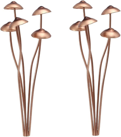 Metal Mushroom Garden Stakes Outdoor Decor Iron Mushroom Statues, Garden Decor Metal Mushrooms, Flower Pot Decoration, DIY Ornament for Patio, Lawn, Yard Plant Decorations (2)