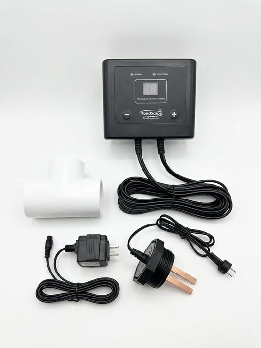 PondScape Pulse Ionizer System for Ornamental Ponds & Water Gardens – Adjustable Ion Control, Inline or in-Pond Installation, Low-Maintenance Water Feature Solution Up to 25,000 Gallons