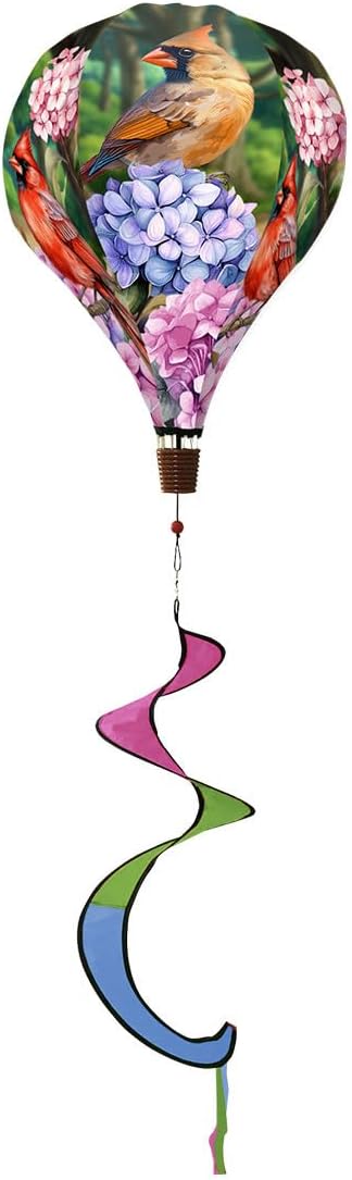 Briarwood Lane Perched Cardinals Hot Air Balloon Spinner