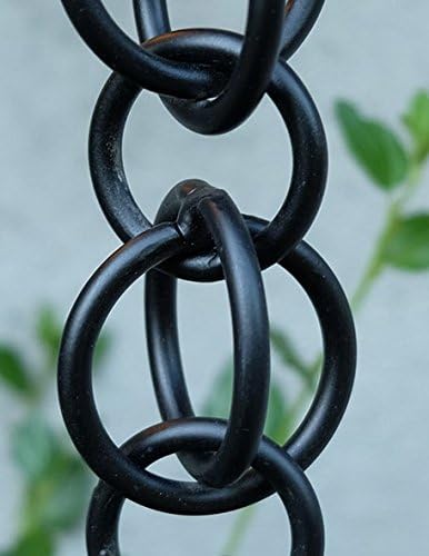 Nutshell Stores Double Loops Rain Chain - Black - 11 Feet