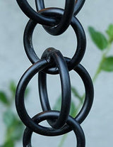 Nutshell Stores Double Loops Rain Chain - Black - 11 Feet