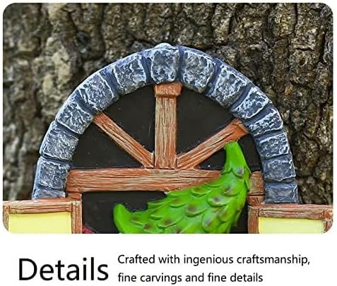 vomiceak Whimsical Fairy Garden Gnome Statue, Tree Faces Decor Outdoor -5.9 Inch, Funny Garden Tree Decoration,Ideal Patio Yard Lawn Porch Decoration