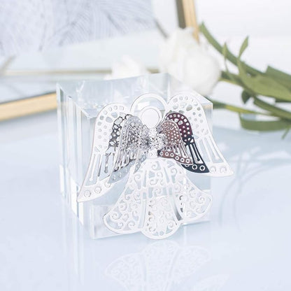 longsheng 10pcs Silver Angel Hanging Suncatcher DIY Metal Parts Hand-Crafts Pendant Ornament Drop