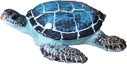 Purple Star Small Turtle Figurine Sea Turtles Figurine Little Resin Turtle for Garden Coastal Beach Decor Outdoor Outside Pond Yard Ornaments Decorations Mini Statue Women Mother Gifts Blue