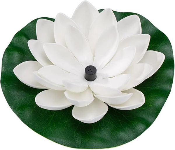 Water Fountain Outdoor Bird Bath Fountains with 6 Nozzles Free Standing Floating Lotus Garden Fountains Outdoor Solar Water Fountain Pump for Patio,Garden,Pond,Pool,Fish Tank Decorations