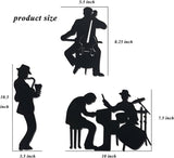 J-Fly Bathroom Decorations for Living Room Western Decor Music Metal Valentine Wall Art Jazz Music Theme Saxophone Wall Hanging Bedroom Office