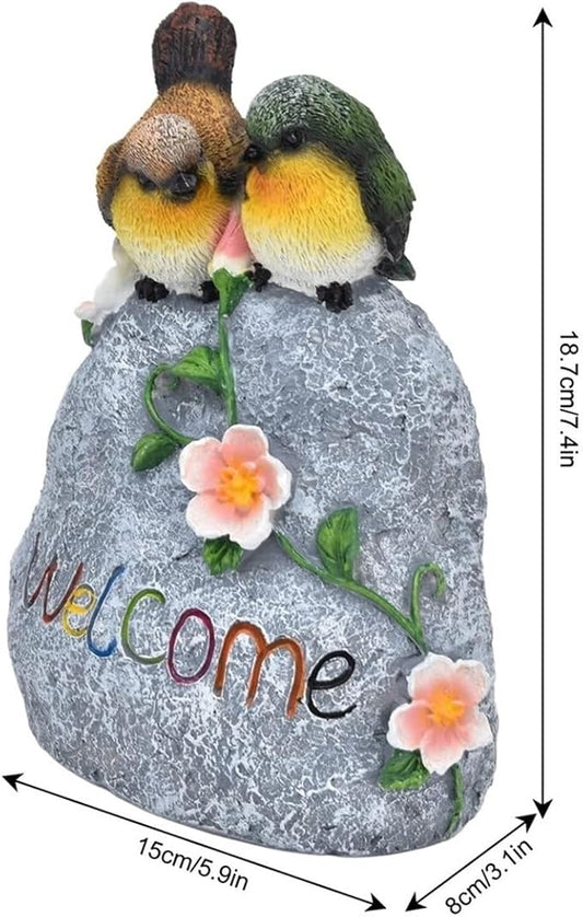 Garden Decor Welcome Bird Statue Garden Stone Outdoor Gardening Gifts
