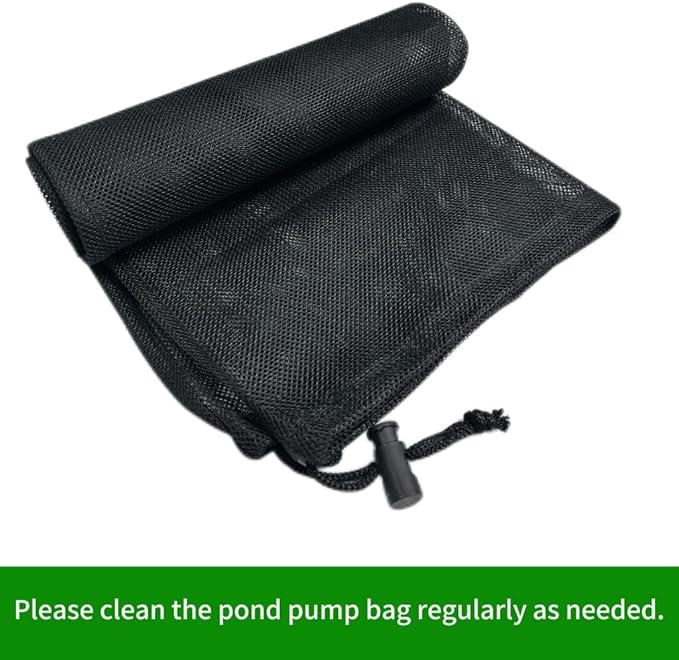 2 Pcs 11.8" x 15.7" Pond Pump Cover, Pond Pump Filter Bag, Black Media Bag Large Pump Mesh Bag for Outdoor Water Ponds Filters, Water Filter Pump, Outdoor Ponds, Garden, Swimming Pool (2 Pack)