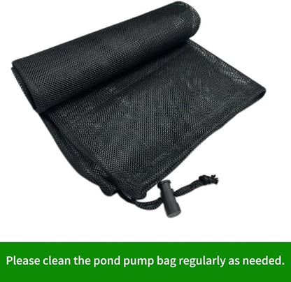 2 Pcs 11.8" x 15.7" Pond Pump Cover, Pond Pump Filter Bag, Black Media Bag Large Pump Mesh Bag for Outdoor Water Ponds Filters, Water Filter Pump, Outdoor Ponds, Garden, Swimming Pool (2 Pack)