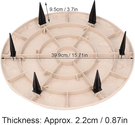 Yosoo 39.9cm Round Step Stones, 6 Ground Stakes, Decorative Landscaping Projects, Outdoor, Sidewalk, Garden Stepping Stones (Round)