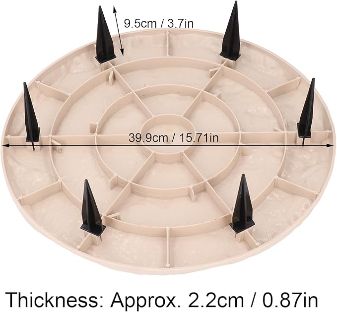 Garden Stepping Stones Decorative Outdoor Stepping Stone with Ground Stakes for Lawn Garden Pathway Walkway (Beige)
