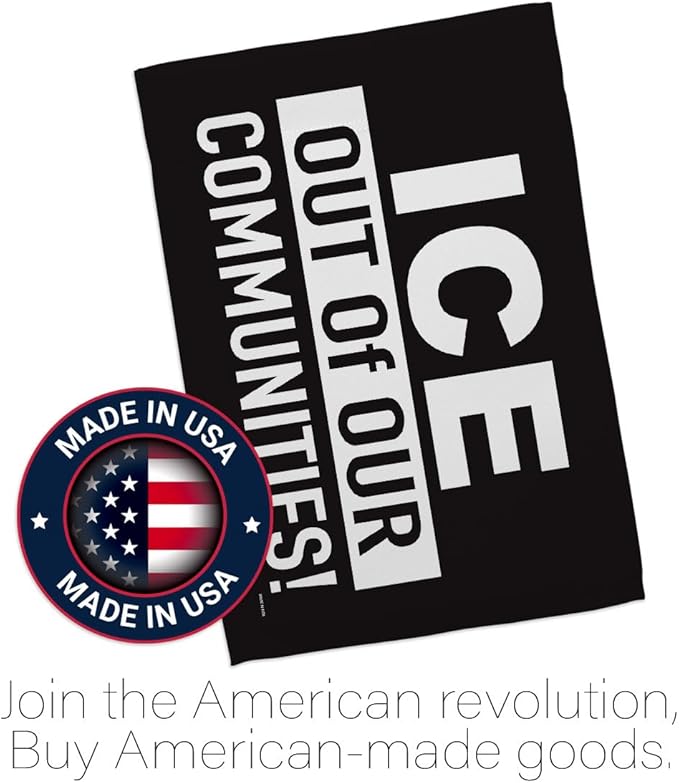 ICE Out of Our Communities Flag Hanger Kit Wall Hanging Decor Home Poster Porch Balcony Bandera para Mexican Gifts SF NY LA MAGA Abolish ICE Support Sign Protest Poster Californian Pride Decor