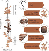 OLYCRAFT Frog Wind Chimes Outdoors Wind Chime Sympathy Memorial Windchime Iron Windchime Memorial Presents Hanging Windbell for Patio Backyard Home Garden Pendant Decoration - 30 Inch