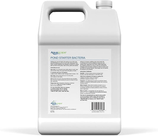 Aquascape 96008 Pond Starter Bacteria Water Treatment 4 LTR/1.1 Gallon for Pond Water Feature Waterfall Landscape and Garden