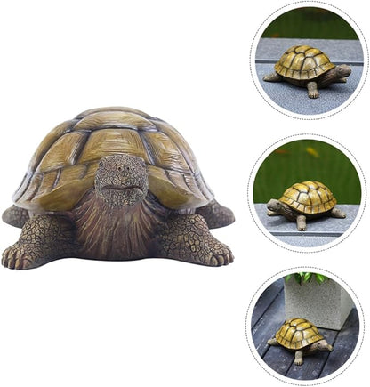 Decorative Tortoise Resin Ornament for Garden Charming Outdoor Sculpture for Lawn Patio and Home Unique Rustic Garden Lovers