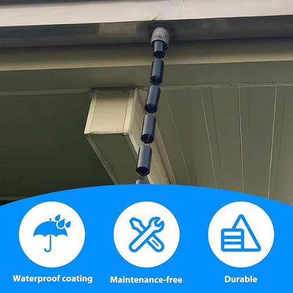 Rain Chain Gutters Adapter Clip, V Shaped Hook Hanger for Rain Chimes Downspout in Gardens, Patios, Roof Drainage, Balcony Water Features & Japanese-Style Landscaping