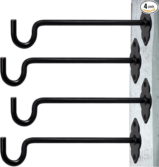 10 Inch 4 Pack Plant Hangers Outdoor or Indoor Plant Hooks Hanging Plant Bracket for Home Decor Bird Feeders
