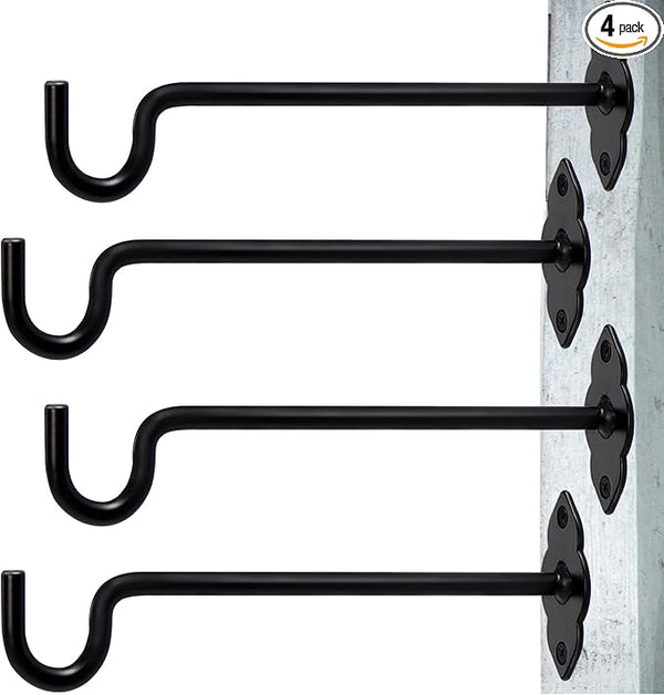10 Inch 4 Pack Plant Hangers Outdoor or Indoor Plant Hooks Hanging Plant Bracket for Home Decor Bird Feeders