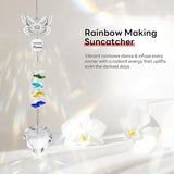 Memorial Crystals Suncatcher - Memorial Sympathy Gifts for Loss of Loved One - Unique Rainbow Maker in Memory of Mom Dad Dog, Ideal Grief Bereavement Miscarriage Gift (Butterfly-Colorful)
