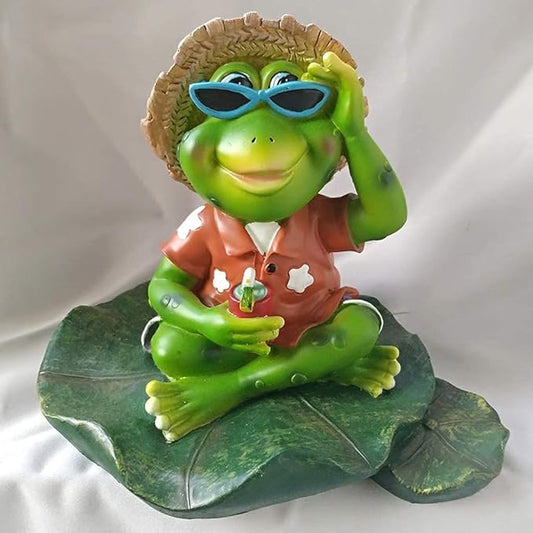 Garden Ornaments Decor Statue Outdoor,Abstract Unique Statue Sculpture Creative Small Statues for Decor at Home,Floating Frog Statue Ornament Simulation Resin Animal Statue Garden Sculpture