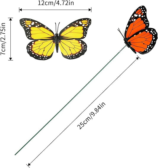KINGLAKE Butterfly Garden Stakes Yard Planter Colorful Butterfly Garden Ornaments Decorations for Garden Patio Party Decorations 27 Pcs Set