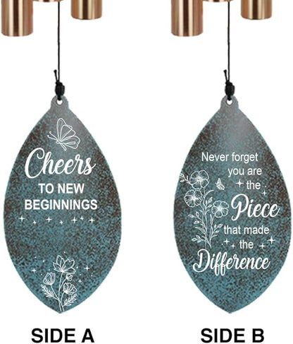 ASTARIN Personalized Happy Retirement Gift, Produced in USA Retirement Wind Chimes for Women Men, 35" Large Deep Tone Wind Chime Retire Gifts for Teacher Co-Workers Boss Husband Friends Parents
