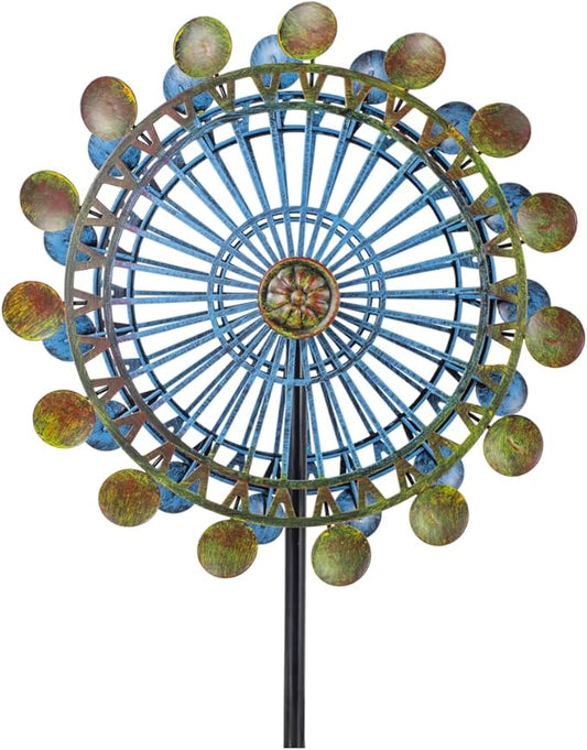 Metal Wind Spinners for Outdoor, Spinning Wind Sculpture with Sturdy Metal Stake, Art Decor for Garden, Yard, Patio, Lawn - Ideal Gift for Family & Friends