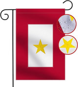 Premium Military Service Garden Flag Embroidered One Golden Star 12.5×18 Inches- Oxford Nylon 210D | USA Family Member On Service Army Navy Marine Corps Decoration Gift Yard House Banner