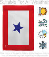 Blue Star Flag For Military Family Deployment With Pole Set Stand Outside House Bandera Door Yard Post Home Taprstry Wall Grave Decorations For Cemetery Service Porch Decor Memorial Veteran Day Gifts