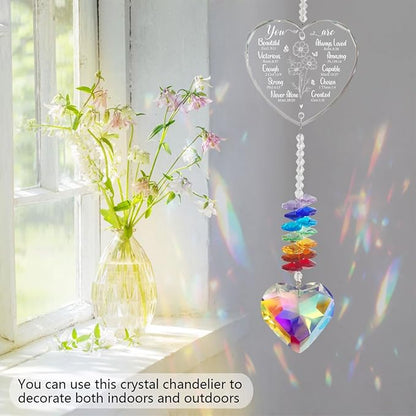 Christian Gifts for Women Birthday, Bible Verse Crystal Suncatcher Inspirational Gifts for Friends, Mom, Sister, Girl, Female Coworker, Christian - Religious Spiritual Gift, Thanksgiving, Christmas