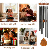 Memorial Wind Chimes for Outside, Tulip Design Wind Chimes Bereavement Gifts for Loss Someone, Unique Sympathye Memorial Gift, Windchimes Outdoors for Home Garden Decor