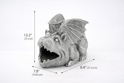 Gargoyle Gutter Guardian Rain Downspout Extension Statue, Decorative Downspout Sculpture Outddor Yard Garden Décor Splash Block, 3" × 4" Downspouts