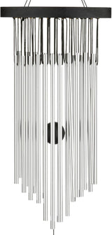 Regal Art & Gift Garden Kyoto Wind Chimes - Outdoor Decorative Metal Hanging Chime - Relaxing Sound for Yard, Patio, Porch or Garden - Oval Silver