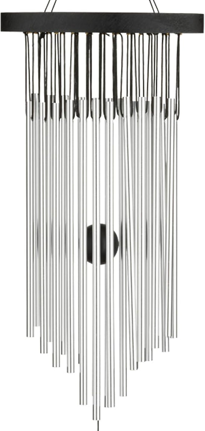 Regal Art & Gift Garden Kyoto Wind Chimes - Outdoor Decorative Metal Hanging Chime - Relaxing Sound for Yard, Patio, Porch or Garden - Oval Silver